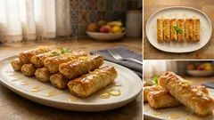 Μπουρεκάκια με μυζήθρα: τραγανά ρολάκια με λεμόνι και σωστό σιρόπιασμα